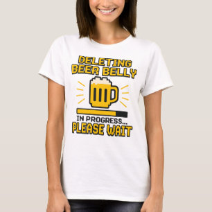 Bierbuik verwijderen – Funny Pixel Style Beer Love T-shirt