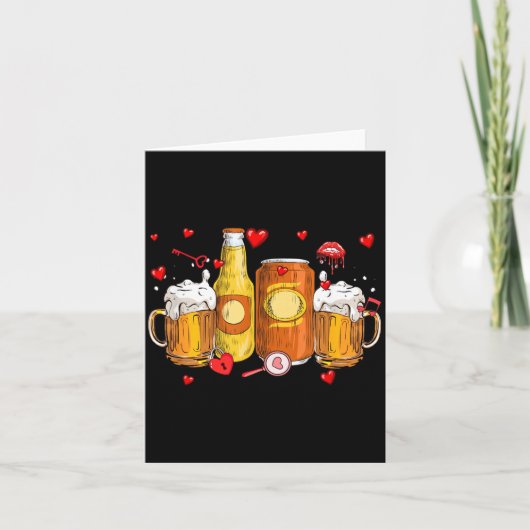Biercollectie Valentijnsdag Matching Drinker Kaart (Voorkant)