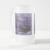 Biercoop met dolfijn matglas bierpul (Voorkant links)