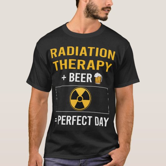 Bierdag bestralingstherapie radiotherapie t-shirt (Voorkant)