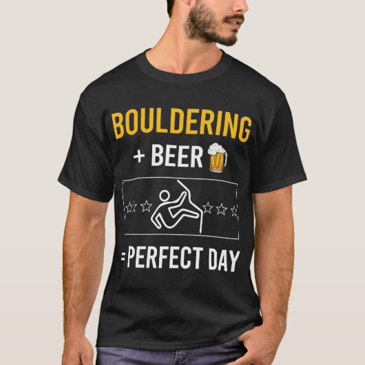 Bierdag Boulderen Rock klimmen T-shirt (Voorkant)