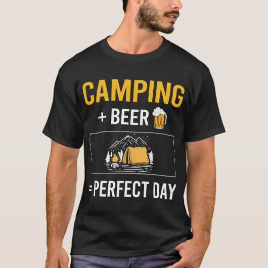 Bierdag Camping Camp Camper T-shirt (Voorkant)