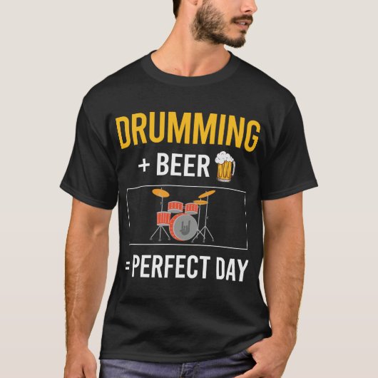 Bierdag Drumming Drummer Drum Drums T-shirt (Voorkant)
