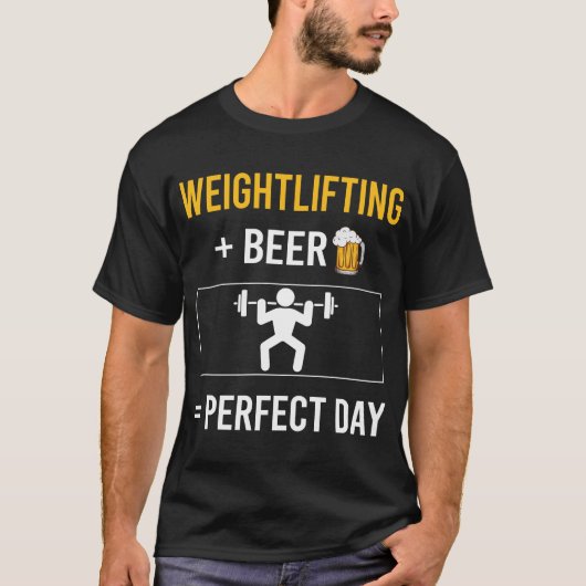 Bierdag gewichtheffen t-shirt (Voorkant)