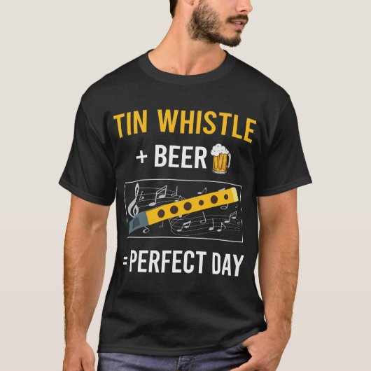 Bierdag Tin Whistle Flageolet T-shirt (Voorkant)