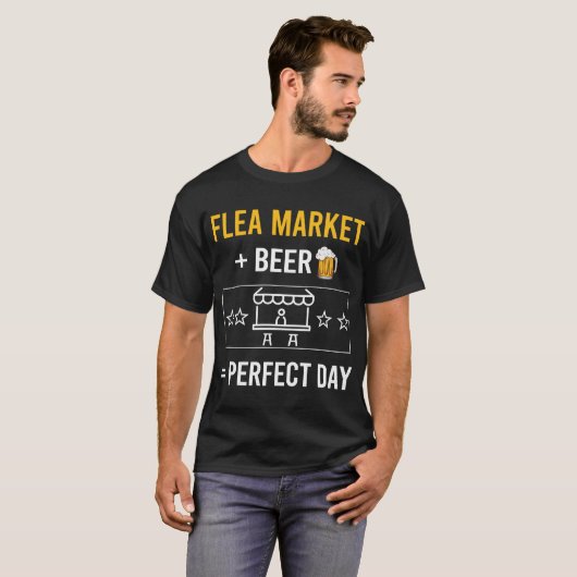 Bierdag vlooienmarkt t-shirt (Voorkant volledig)