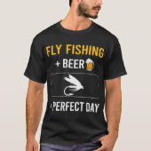 Bierdagvliegen vissen t-shirt (Voorkant)