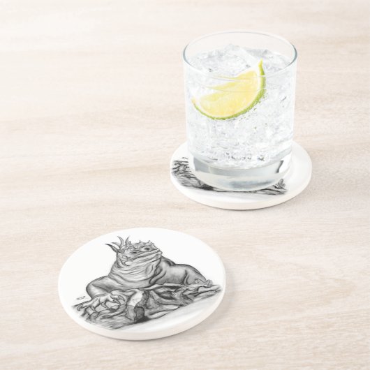 Bierdeckel Drache Zandsteen Onderzetter (Zijkant)