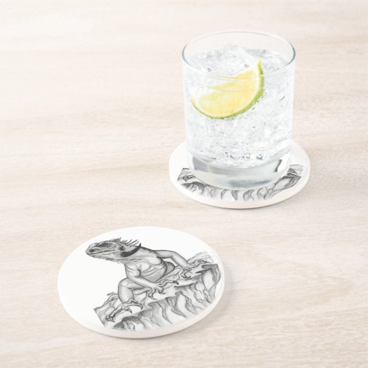 Bierdeckel Drache Zandsteen Onderzetter (Zijkant)