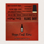 bierdistilleerderij | slijterij | leer visitekaartje (Buitenkant ongevouwen)