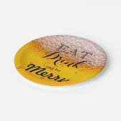 Bierdrank drink Eet Drink en wees Merry Papieren Bordje (Gekanteld)