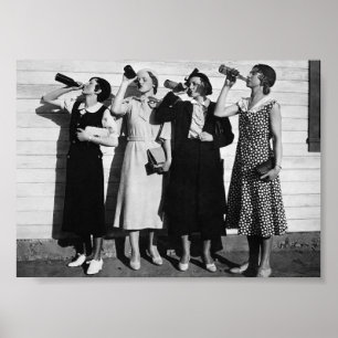 Bierdrankjes  foto 1930 poster