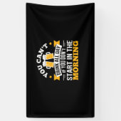 Bierdrinken de hele dag Begin niet 's ochtends Ver Spandoek (Verticaal)