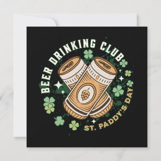 Bierdrinkende Club St. Paddy's Dag (Voorkant)