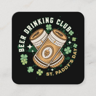 Bierdrinkende Club St. Paddy's Dag Vierkante Visitekaartje