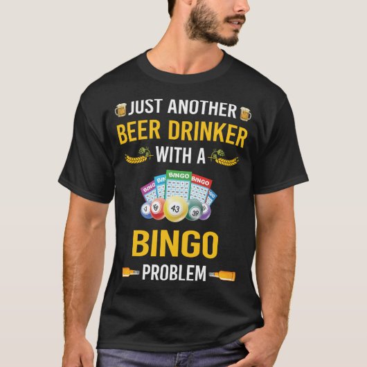 Bierdrinker Bingo T-shirt (Voorkant)