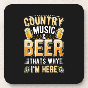 Bierdrinker Country Music Bierdrinken Verjaardag Bier Onderzetter