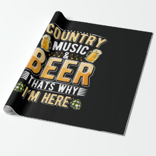 Bierdrinker Country Music Bierdrinken Verjaardag Cadeaupapier