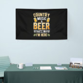 Bierdrinker Country Music Bierdrinken Verjaardag Spandoek (Beurs)