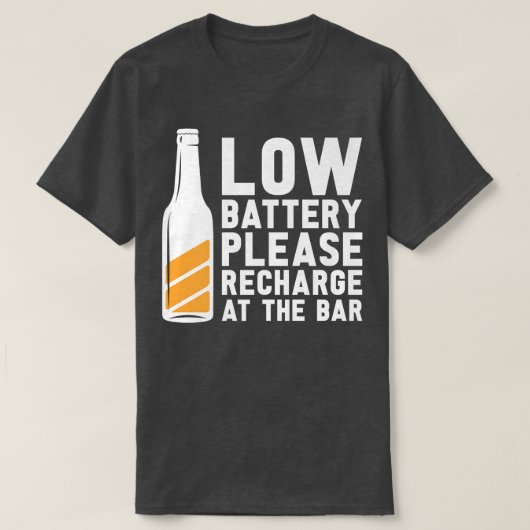 Bierdrinker Drink alcoholvulling op de bast T-shirt (Design voorkant)