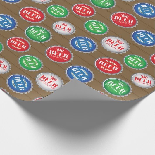 Bierdrinker Fles Petten Craft Bierliefhebber Cadeaupapier (Hoek)