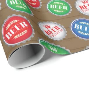 Bierdrinker Fles Petten Craft Bierliefhebber Cadeaupapier