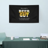 Bierdrinker geen BIER BUIK verjaardag Spandoek (Beurs)