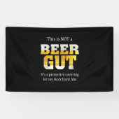 Bierdrinker geen BIER BUIK verjaardag Spandoek (Horizontaal)