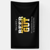 Bierdrinker geen BIER BUIK verjaardag Spandoek (Verticaal)