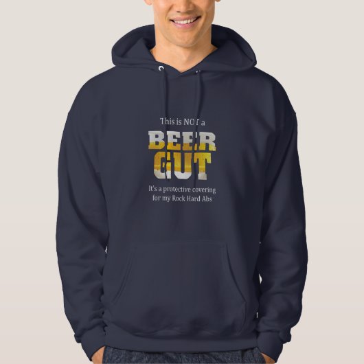 Bierdrinker geen bierbuik verjaardag hoodie (Voorkant)