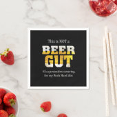 Bierdrinker geen bierbuik verjaardag servet (Insitu)