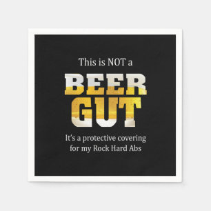 Bierdrinker geen bierbuik verjaardag servet