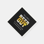 Bierdrinker geen bierbuik verjaardag servet (Hoek)