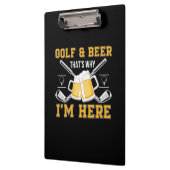 Bierdrinker Golf En Bier Verjaardag Klembord (Links)
