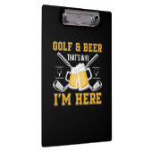 Bierdrinker Golf En Bier Verjaardag Klembord (Rechts)