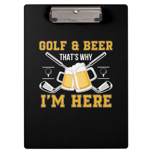 Bierdrinker Golf En Bier Verjaardag Klembord (Voorkant)