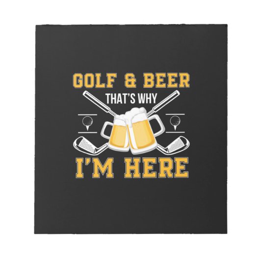 Bierdrinker Golf en bier verjaardag Notitieblok (Voorkant)