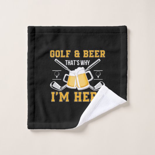 Bierdrinker Golf En Bier Verjaardag Washandje (Wasdoekje)