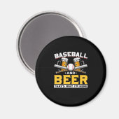 Bierdrinker Honkbal Bier Humor Verjaardag Magneet (Voorkant / Achterkant)