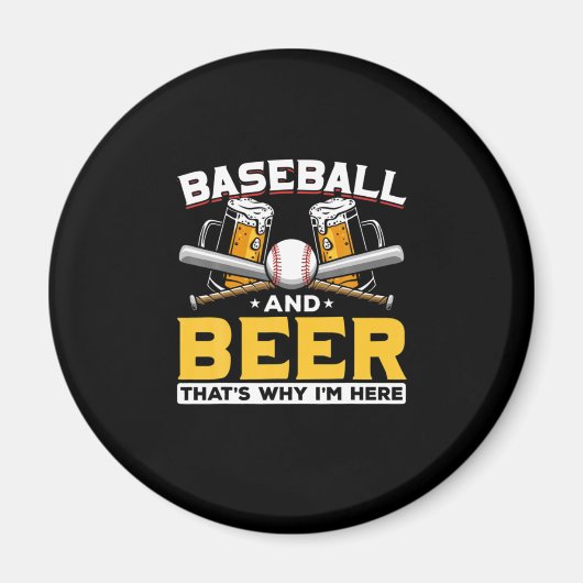 Bierdrinker Honkbal Bier Humor Verjaardag Magneet (Voorkant)
