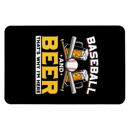 Bierdrinker honkbal Bier humor verjaardag Magneet (Horizontaal)