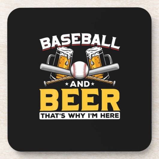 Bierdrinker Honkbal Bier Humor Verjaardag Onderzetter (Voorkant)