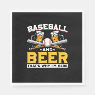 Bierdrinker Honkbal Bier Humor Verjaardag Servet