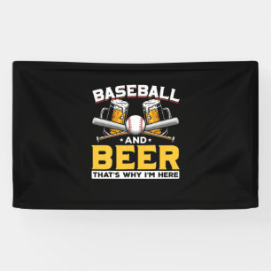 Bierdrinker Honkbal Bier Humor Verjaardag Spandoek