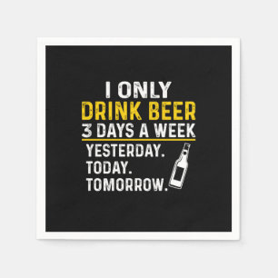 Bierdrinker Ik Drink Alleen Bier Verjaardag Servet