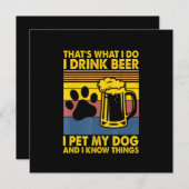 Bierdrinker Ik Drink Bier Ik Aai Mijn Hond Verjaar Kaart (Voorkant / Achterkant)