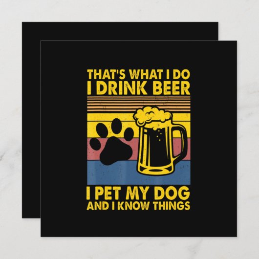 Bierdrinker Ik Drink Bier Ik Aai Mijn Hond Verjaar Kaart (Voorkant / Achterkant)