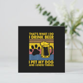 Bierdrinker Ik Drink Bier Ik Aai Mijn Hond Verjaar Kaart (Staand voorkant)