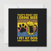 Bierdrinker Ik Drink Bier Ik Aai Mijn Hond Verjaar Kaart (Voorkant)