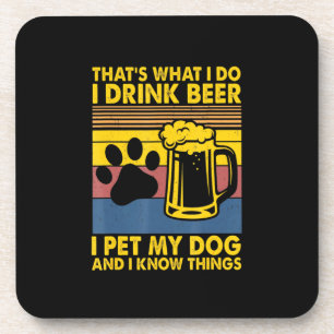 Bierdrinker Ik Drink Bier Ik Aai Mijn Hond Verjaar Onderzetter